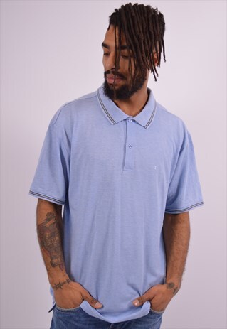 VINTAGE CHAMPION POLO SHIRT BLUE