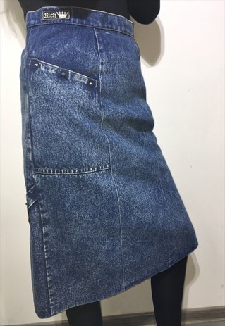 VINTAGE 90' BEAUTIFUL COOL DENIM SKIRT