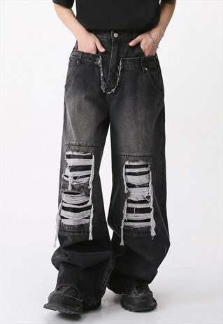MEN'S RIPPED DENIM TROUSERS SS2013 VOL.1