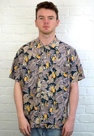 VINTAGE 90'S FILA PATTERNED SHIRT