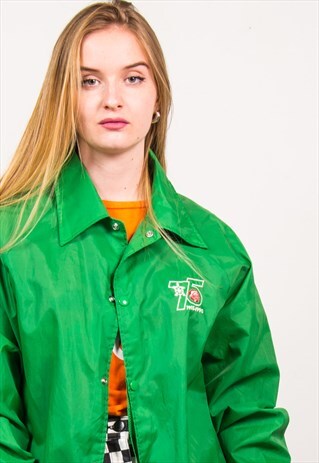 VINTAGE 90' GREEN COACH JACKET