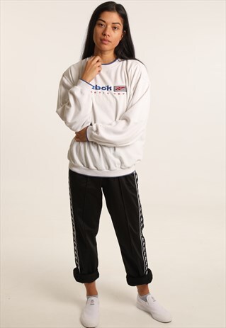 VINTAGE REEBOK EMBROIDERED SPELLOUT SWEATSHIRT
