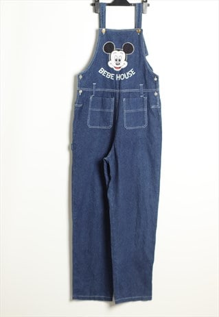 VINTAGE Super Cute WOMENS DISNEY DUNGAREES Overalls Skirt MICKEY MOUSE XL