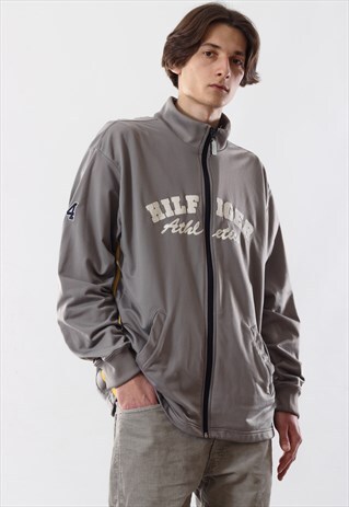 VINTAGE TOMMY HILFIGER TRACKSUIT 90S GREY BIG LOGO
