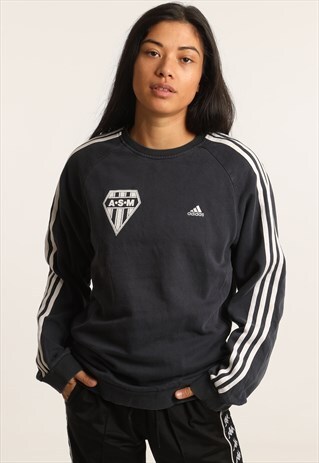 VINTAGE ADIDAS EMBROIDERED LOGO SWEATSHIRT