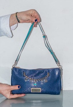 Vintage Y2K shoulder bag in blue and turquoise 