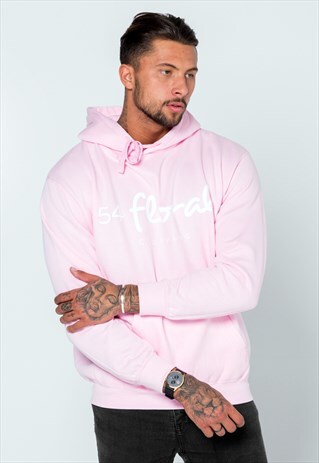 54 FLORAL LARGE GRAPHIC HOODY - PINK