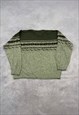 VINTAGE KNITTED JUMPER ABSTRACT PATTERNED GRANDAD SWEATER