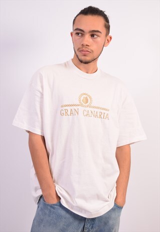 Vintage Gran Canaria T-Shirt Top White