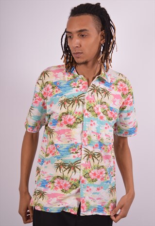 VINTAGE HAWAIIAN SHIRT SHORT SLEEVE MULTI