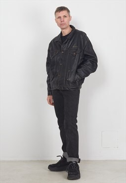 Vintage Black Leather Jacket