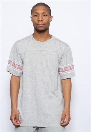 VINTAGE NIKE SLEEVE LOGO TEE GREY