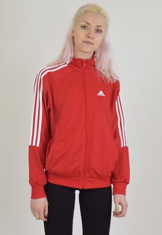 VINTAGE 90S RED ADIDAS TRACKSUIT TOP