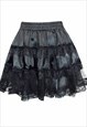 SKIRT BLACK SATIN & TULLE TIERED TUTU ALTNOIR ONE SIZE PARTY