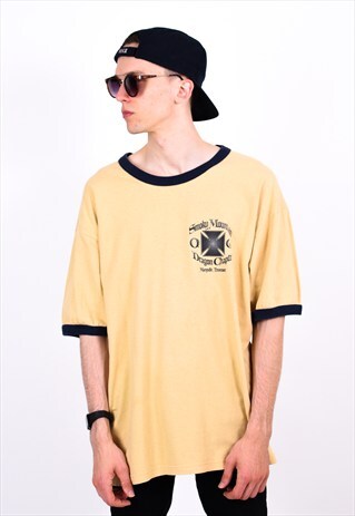 VINTAGE 90S PASTEL YELLOW TENNESSEE T-SHIRT
