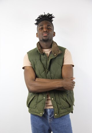VINTAGE BARBOUR GREEN SLEEVELESS JACKET