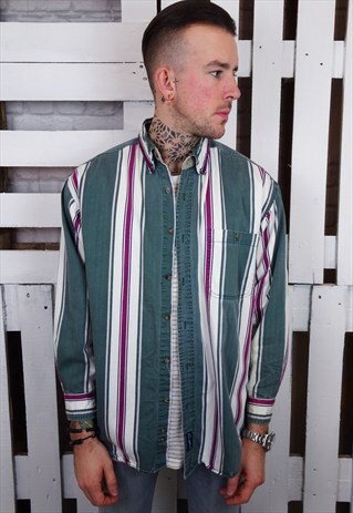 STRIPED LIGHT DENIM 90'S SHIRT