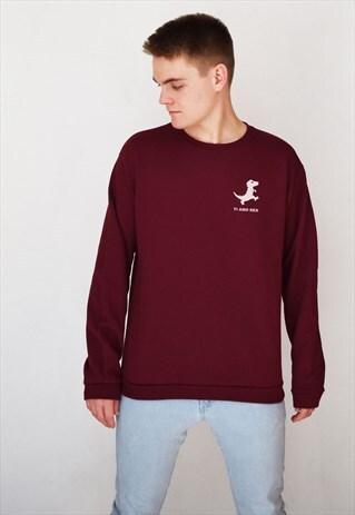 BURGUNDY TI AMO REX (WHITE) SWEATSHIRT