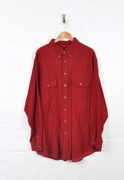 Vintage Cord Shirt Red XXXL