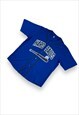 VINTAGE Y2K ROYAL BLUE BUTTON DOWN JERSEY EMBROIDERED DETAIL