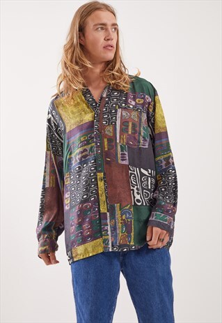VINTAGE PATTERNED FESTIVAL LONG SLEEVE SHIRT