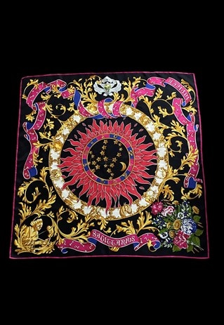 80'S SAGITTARIOUS EXTRA LARGE BAROQUE MULTI COLOURED SCARF
