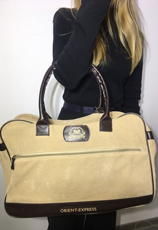 VINTAGE 80 UNIQUE BEAUTIFUL BEIGE BAG