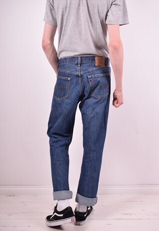 LEVI'S 501 MENS VINTAGE JEANS W34 L32 BLUE 90'S