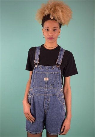 VINTAGE 90'S DENIM DUNGAREE SHORTS