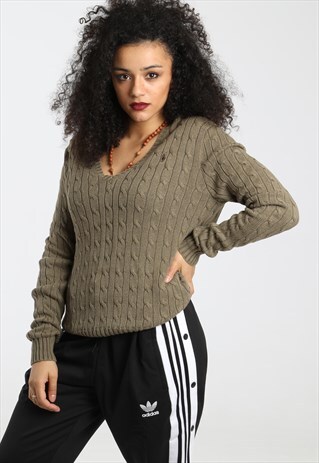 90S RALPH LAUREN SPORT EMBROIDERED LOGO KNIT SWEATSHIRT