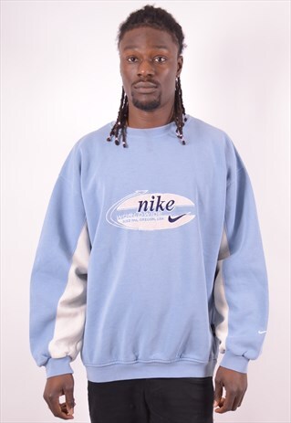 NIKE MENS VINTAGE SWEATSHIRT JUMPER XL BLUE 90S