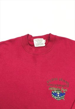 Red guess jeans university athletic dept vintage sweatshirt