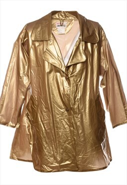 Vintage Gold 1980s Vintage Raincoat - L