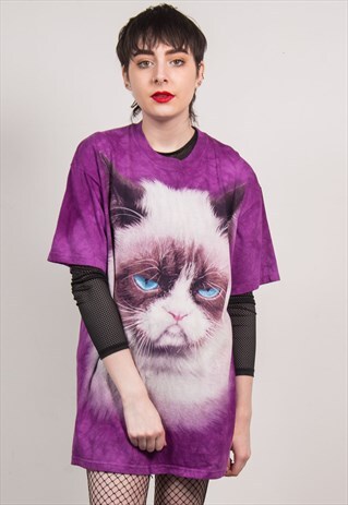 GRUMPY CAT TIE DYE T-SHIRT