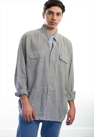 VINTAGE TOMMY HILFIGER LOGO SHIRT 90S XL 9.6