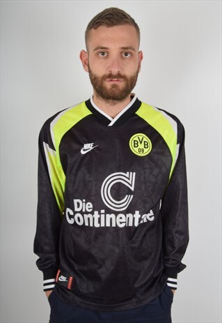 VINTAGE '90S NIKE PREMIER JERSEY BVB DORTMUND SIZE M (828)
