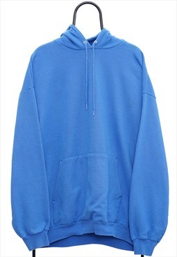 Vintage West View Graphic Blue Hoodie Womens