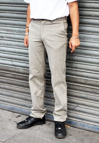VINTAGE RALPH LAUREN CLASSIC GREY CHINO TROUSERS