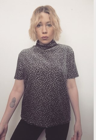 80S VINTAGE LEOPARD PRINT TOP