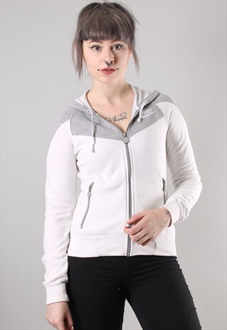 VINTAGE NIKE SLIM FIT HOODIE FULL ZIP HOODIE MEDIUM