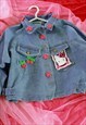Vintage Reworked Denim Jacket Crochet S B700