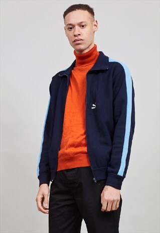 VINTAGE 1990'S BLUE PUMA TRACKSUIT SPORTS JACKET