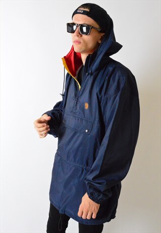 FJALLRAVEN VINTAGE 90S NAVY BLUE PARKA JACKET