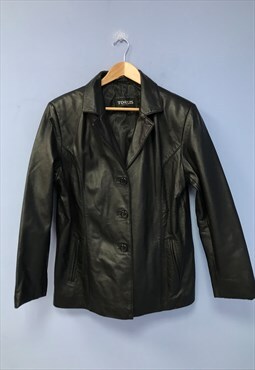 90's Vintage Torus Leather Jacket Black