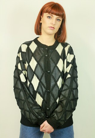 VINTAGE LEATHER CARDIGAN