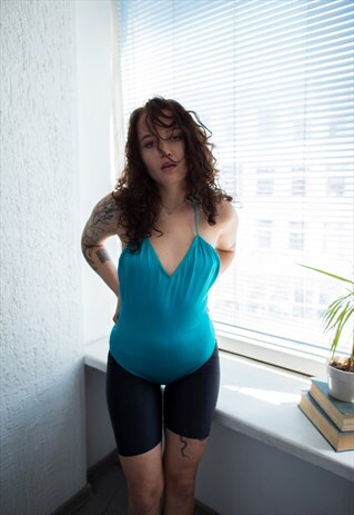VINTAGE 70'S EMERALD GREEN SWIMSUIT