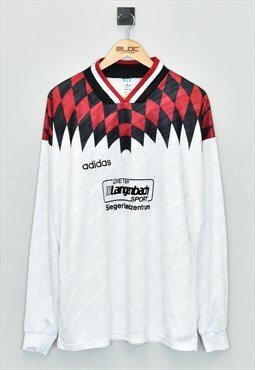 Vintage 1990's Adidas Football Shirt White XLarge