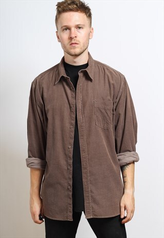 VINTAGE CORDUROY SHIRT BROWN