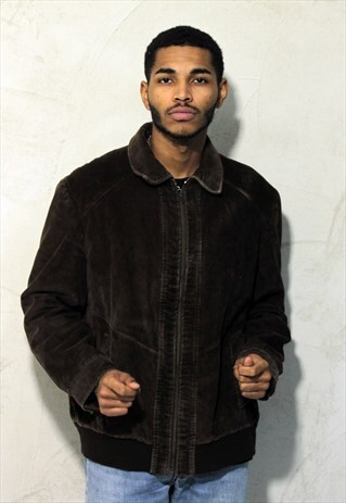 DARK BROWN VINTAGE CORDUROY PADDED JACKET A319