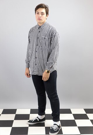 90'S VINTAGE ABSTRACT PATTERN SHIRT